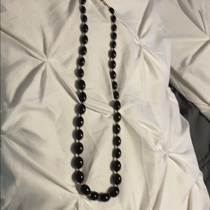 Black Bead Necklace-Monet